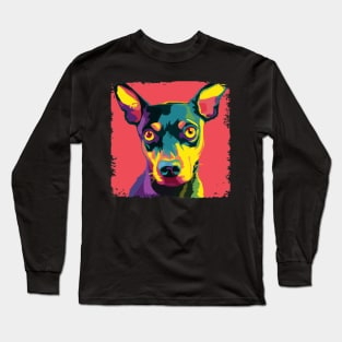 Miniature Pinscher Pop Art - Dog Lover Gifts Long Sleeve T-Shirt